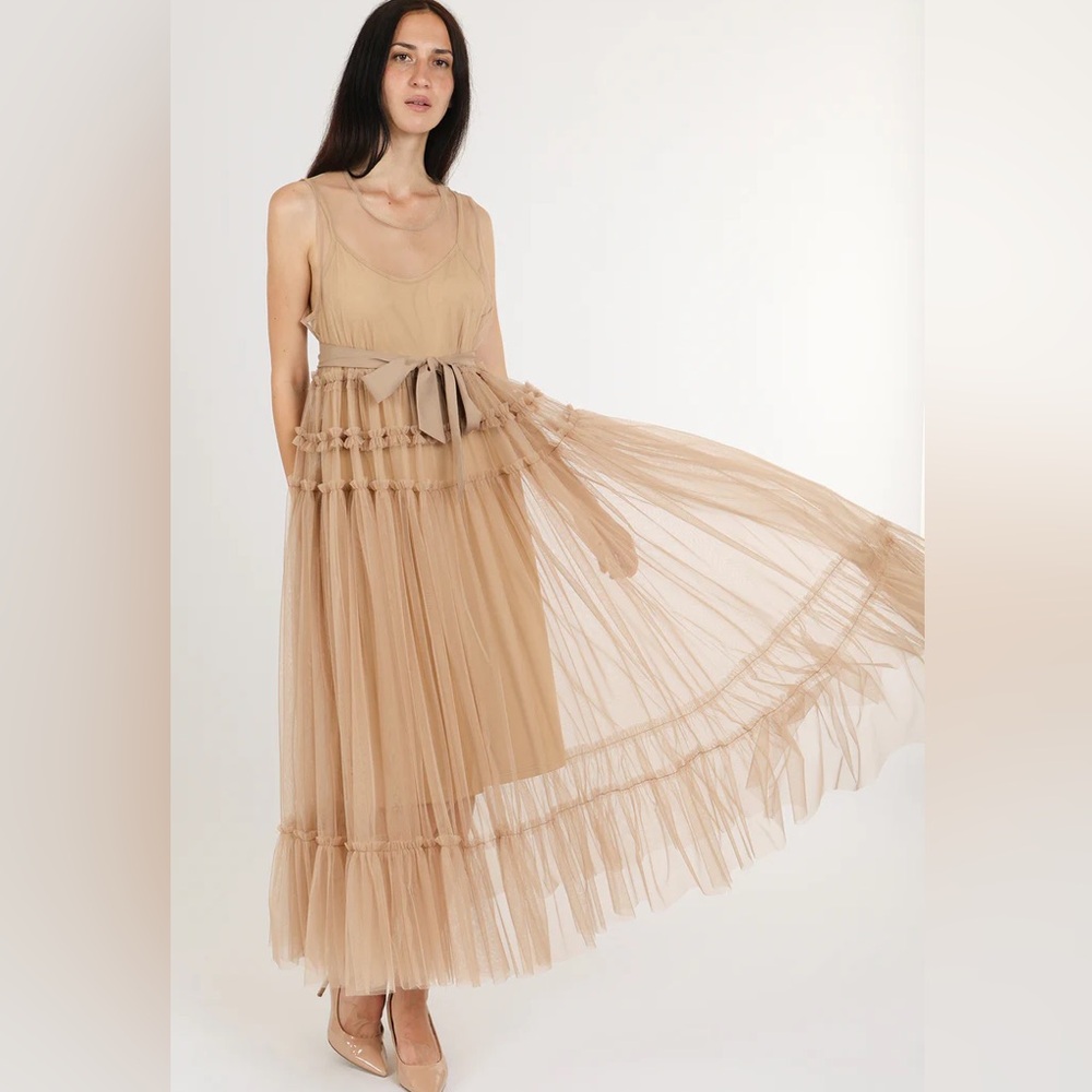 Soft Focus Sheer Midi Dress